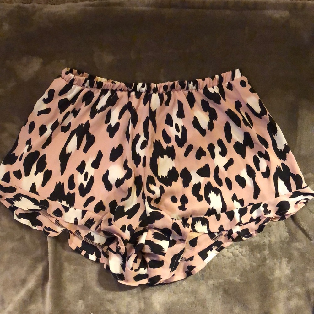 Flowy Leopard Print Shorts
